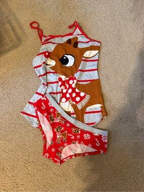 Rudolph matching cami/underwear set NWOT